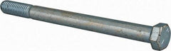 Made in USA - 7/16-14 UNC, 5-1/2" Length Under Head Hex Head Cap Screw - Partially Threaded, Grade 5 Steel, Zinc-Plated Finish, 5/8" Hex - Americas Industrial Supply
