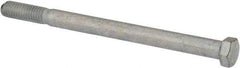 Made in USA - 7/16-14 UNC, 6" Length Under Head Hex Head Cap Screw - Partially Threaded, Grade 5 Steel, Zinc-Plated Finish, 5/8" Hex - Americas Industrial Supply