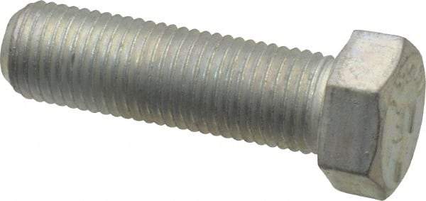 Made in USA - 7/16-20 UNF, 1-1/2" Length Under Head Hex Head Cap Screw - Fully Threaded, Grade 5 Steel, Zinc-Plated Finish, 5/8" Hex - Americas Industrial Supply