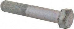 Made in USA - 7/16-20 UNF, 2-1/2" Length Under Head Hex Head Cap Screw - Partially Threaded, Grade 5 Steel, Zinc-Plated Finish, 5/8" Hex - Americas Industrial Supply