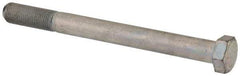 Made in USA - 1/2-20 UNF, 5-1/2" Length Under Head Hex Head Cap Screw - Partially Threaded, Grade 5 Steel, Zinc-Plated Finish, 3/4" Hex - Americas Industrial Supply
