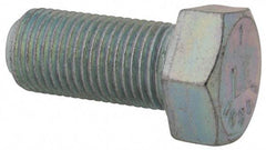 Made in USA - 9/16-18 UNF, 1-1/4" Length Under Head Hex Head Cap Screw - Fully Threaded, Grade 5 Steel, Zinc-Plated Finish, 13/16" Hex - Americas Industrial Supply