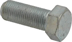 Made in USA - 9/16-18 UNF, 1-1/2" Length Under Head Hex Head Cap Screw - Fully Threaded, Grade 5 Steel, Zinc-Plated Finish, 13/16" Hex - Americas Industrial Supply