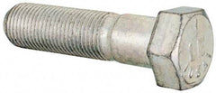 Made in USA - 9/16-18 UNF, 2-1/4" Length Under Head Hex Head Cap Screw - Partially Threaded, Grade 5 Steel, Zinc-Plated Finish, 13/16" Hex - Americas Industrial Supply