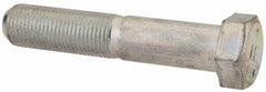 Made in USA - 9/16-18 UNF, 3" Length Under Head Hex Head Cap Screw - Partially Threaded, Grade 5 Steel, Zinc-Plated Finish, 13/16" Hex - Americas Industrial Supply