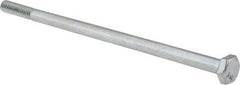 Value Collection - 1/4-20 UNC, 5-1/2" Length Under Head Hex Head Cap Screw - Partially Threaded, Grade 2 Steel, Zinc-Plated Finish, 7/16" Hex - Americas Industrial Supply