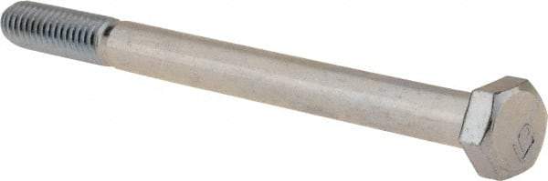 Value Collection - 5/16-18 UNC, 4" Length Under Head Hex Head Cap Screw - Partially Threaded, Grade 2 Steel, Zinc-Plated Finish, 1/2" Hex - Americas Industrial Supply