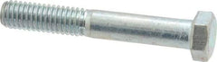 Value Collection - 3/8-16 UNC, 2-1/2" Length Under Head Hex Head Cap Screw - Partially Threaded, Grade 2 Steel, Zinc-Plated Finish, 9/16" Hex - Americas Industrial Supply