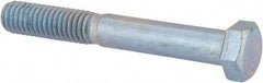 Value Collection - 3/8-16 UNC, 2-3/4" Length Under Head Hex Head Cap Screw - Partially Threaded, Grade 2 Steel, Zinc-Plated Finish, 9/16" Hex - Americas Industrial Supply