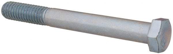 Value Collection - 3/8-16 UNC, 3-1/4" Length Under Head Hex Head Cap Screw - Partially Threaded, Grade 2 Steel, Zinc-Plated Finish, 9/16" Hex - Americas Industrial Supply