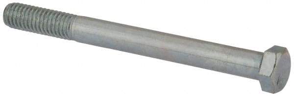 Value Collection - 3/8-16 UNC, 4" Length Under Head Hex Head Cap Screw - Partially Threaded, Grade 2 Steel, Zinc-Plated Finish, 9/16" Hex - Americas Industrial Supply