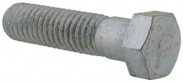 Value Collection - 7/16-14 UNC, 1-3/4" Length Under Head Hex Head Cap Screw - Partially Threaded, Grade 2 Steel, Zinc-Plated Finish, 5/8" Hex - Americas Industrial Supply