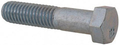 Value Collection - 7/16-14 UNC, 2" Length Under Head Hex Head Cap Screw - Partially Threaded, Grade 2 Steel, Zinc-Plated Finish, 5/8" Hex - Americas Industrial Supply