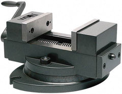 Wilton - 4" Jaw Width, 4" Max Jaw Opening, 1-1/2" Throat Depth, Manual Precision Self Centering Vise - Alloy Steel, 11-13/32" OAL x 7.9" OAW x 6-7/64" OAH - Americas Industrial Supply