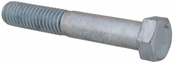 Value Collection - 7/16-14 UNC, 2-3/4" Length Under Head Hex Head Cap Screw - Partially Threaded, Grade 2 Steel, Zinc-Plated Finish, 5/8" Hex - Americas Industrial Supply