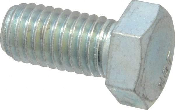 Value Collection - 1/2-13 UNC, 1" Length Under Head Hex Head Cap Screw - Fully Threaded, Grade 2 Steel, Zinc-Plated Finish, 3/4" Hex - Americas Industrial Supply