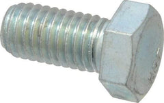 Value Collection - 1/2-13 UNC, 1" Length Under Head Hex Head Cap Screw - Fully Threaded, Grade 2 Steel, Zinc-Plated Finish, 3/4" Hex - Americas Industrial Supply