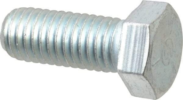 Value Collection - 1/2-13 UNC, 1-1/4" Length Under Head Hex Head Cap Screw - Fully Threaded, Grade 2 Steel, Zinc-Plated Finish, 3/4" Hex - Americas Industrial Supply