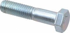 Value Collection - 1/2-13 UNC, 2-1/4" Length Under Head Hex Head Cap Screw - Partially Threaded, Grade 2 Steel, Zinc-Plated Finish, 3/4" Hex - Americas Industrial Supply