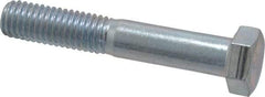 Value Collection - 1/2-13 UNC, 3" Length Under Head Hex Head Cap Screw - Partially Threaded, Grade 2 Steel, Zinc-Plated Finish, 3/4" Hex - Americas Industrial Supply