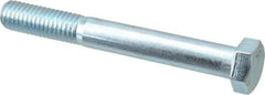 Value Collection - 1/2-13 UNC, 4" Length Under Head Hex Head Cap Screw - Partially Threaded, Grade 2 Steel, Zinc-Plated Finish, 3/4" Hex - Americas Industrial Supply