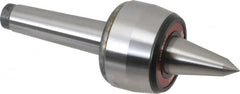 Rohm - MT3 Taper Shank, 2.362" Head Diam 882 Lb Capacity Live Center - 5,000 Max RPM, 1.661" Head Length, 63/64" Point Diam, 1.85" Point Len, 880 Lb Max Workpc, 6.949" OAL, Long Point - Americas Industrial Supply