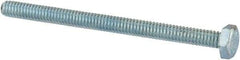 Value Collection - 1/4-20 UNC, 3-1/2" Length Under Head Hex Head Cap Screw - Fully Threaded, Grade 2 Steel, Zinc-Plated Finish, 7/16" Hex - Americas Industrial Supply
