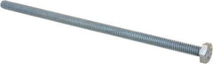 Value Collection - 1/4-20 UNC, 6" Length Under Head Hex Head Cap Screw - Fully Threaded, Grade 2 Steel, Zinc-Plated Finish, 7/16" Hex - Americas Industrial Supply