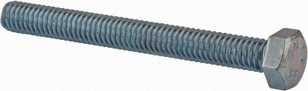 Value Collection - 5/16-18 UNC, 3" Length Under Head Hex Head Cap Screw - Fully Threaded, Grade 2 Steel, Zinc-Plated Finish, 1/2" Hex - Americas Industrial Supply