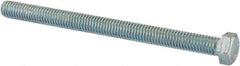 Value Collection - 3/8-16 UNC, 5" Length Under Head Hex Head Cap Screw - Fully Threaded, Grade 2 Steel, Zinc-Plated Finish, 9/16" Hex - Americas Industrial Supply