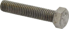 Value Collection - 1/2-13 UNC, 2-1/2" Length Under Head Hex Head Cap Screw - Fully Threaded, Grade 2 Steel, Zinc-Plated Finish, 3/4" Hex - Americas Industrial Supply