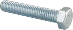 Value Collection - 1/2-13 UNC, 2-3/4" Length Under Head Hex Head Cap Screw - Fully Threaded, Grade 2 Steel, Zinc-Plated Finish, 3/4" Hex - Americas Industrial Supply