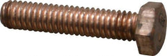 Value Collection - 5/16-18 UNC, 1-1/2" Length Under Head Hex Head Cap Screw - Silicon Bronze, 1/2" Hex - Americas Industrial Supply