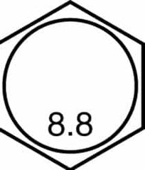 Value Collection - M10x1.50mm Metric Coarse, 150mm Length Under Head Hex Head Cap Screw - Partially Threaded, Grade 8.8 Steel, Zinc-Plated Finish, 17mm Hex - Americas Industrial Supply