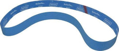 Norton - 2" Wide x 72" OAL, 120 Grit, Zirconia Alumina Abrasive Belt - Zirconia Alumina, Fine, Coated, X Weighted Cloth Backing, Series R823 - Americas Industrial Supply