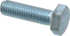 Value Collection - M10x1.50mm Metric Coarse, 35mm Length Under Head Hex Head Cap Screw - Fully Threaded, Grade 8.8 Steel, Zinc-Plated Finish, 17mm Hex - Americas Industrial Supply