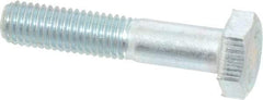 Value Collection - M10x1.50mm Metric Coarse, 50mm Length Under Head Hex Head Cap Screw - Partially Threaded, Grade 8.8 Steel, Zinc-Plated Finish, 17mm Hex - Americas Industrial Supply
