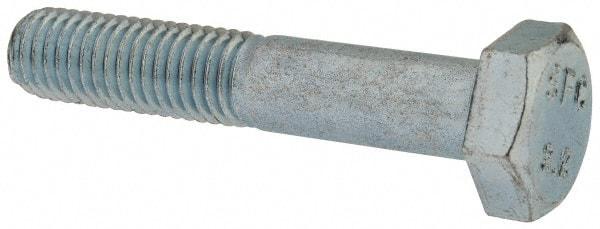 Value Collection - M10x1.50mm Metric Coarse, 55mm Length Under Head Hex Head Cap Screw - Partially Threaded, Grade 8.8 Steel, Zinc-Plated Finish, 17mm Hex - Americas Industrial Supply