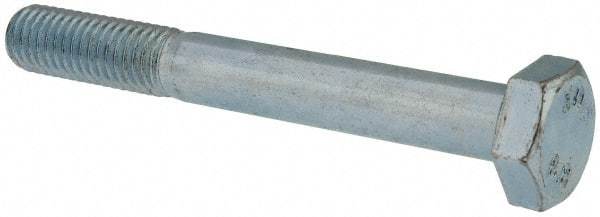 Value Collection - M10x1.50mm Metric Coarse, 80mm Length Under Head Hex Head Cap Screw - Partially Threaded, Grade 8.8 Steel, Zinc-Plated Finish, 17mm Hex - Americas Industrial Supply