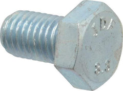 Value Collection - M12x1.75mm Metric Coarse, 20mm Length Under Head Hex Head Cap Screw - Fully Threaded, Grade 8.8 Steel, Zinc-Plated Finish, 19mm Hex - Americas Industrial Supply