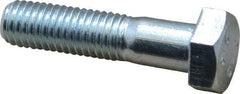 Value Collection - M12x1.75mm Metric Coarse, 50mm Length Under Head Hex Head Cap Screw - Partially Threaded, Grade 8.8 Steel, Zinc-Plated Finish, 19mm Hex - Americas Industrial Supply