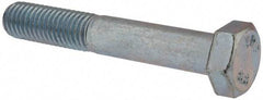 Value Collection - M12x1.75mm Metric Coarse, 75mm Length Under Head Hex Head Cap Screw - Partially Threaded, Grade 8.8 Steel, Zinc-Plated Finish, 19mm Hex - Americas Industrial Supply