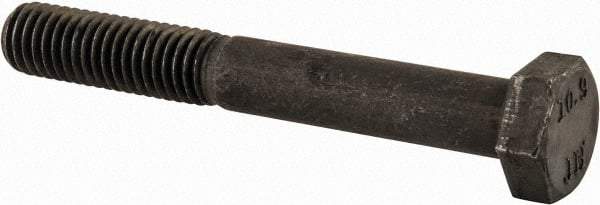 Value Collection - M8x1.25mm Metric Coarse, 60mm Length Under Head Hex Head Cap Screw - Partially Threaded, Grade 10.9 Steel, Black Oxide Finish, 13mm Hex - Americas Industrial Supply