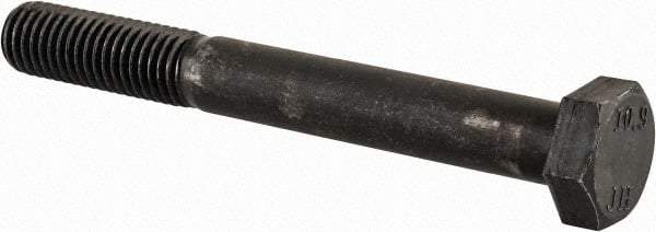 Value Collection - M12x1.75mm Metric Coarse, 100mm Length Under Head Hex Head Cap Screw - Partially Threaded, Grade 10.9 Steel, Black Oxide Finish, 19mm Hex - Americas Industrial Supply