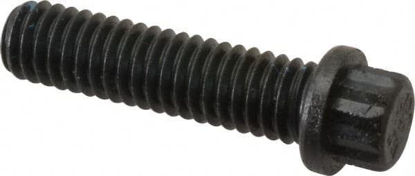 Value Collection - 5/16-18 UNC, 1-1/4" Length Under Head, 12 Point Drive Flange Bolt - 1-1/4" Thread Length, 170M PSI Alloy Steel, Smooth Flange, Uncoated - Americas Industrial Supply