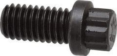 Value Collection - 3/8-16 UNC, 3/4" Length Under Head, 12 Point Drive Flange Bolt - 3/4" Thread Length, 170M PSI Alloy Steel, Smooth Flange, Uncoated - Americas Industrial Supply