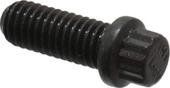 Value Collection - 3/8-16 UNC, 1" Length Under Head, 12 Point Drive Flange Bolt - 1" Thread Length, 170M PSI Alloy Steel, Smooth Flange, Uncoated - Americas Industrial Supply
