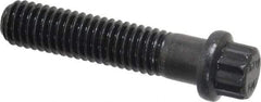 Value Collection - 3/8-16 UNC, 1-3/4" Length Under Head, 12 Point Drive Flange Bolt - 1" Thread Length, 170M PSI Alloy Steel, Smooth Flange, Uncoated - Americas Industrial Supply