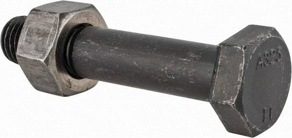 Value Collection - 3/4-10 Thread, 4" Length Under Head, Steel Hex Head Bolt - Uncoated, UNC Thread, ASTM A325 - Americas Industrial Supply