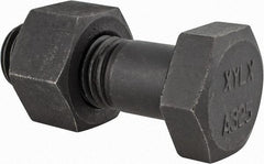 Value Collection - 1-8 Thread, 3" Length Under Head, Steel Hex Head Bolt - Uncoated, UNC Thread, ASTM A325 - Americas Industrial Supply